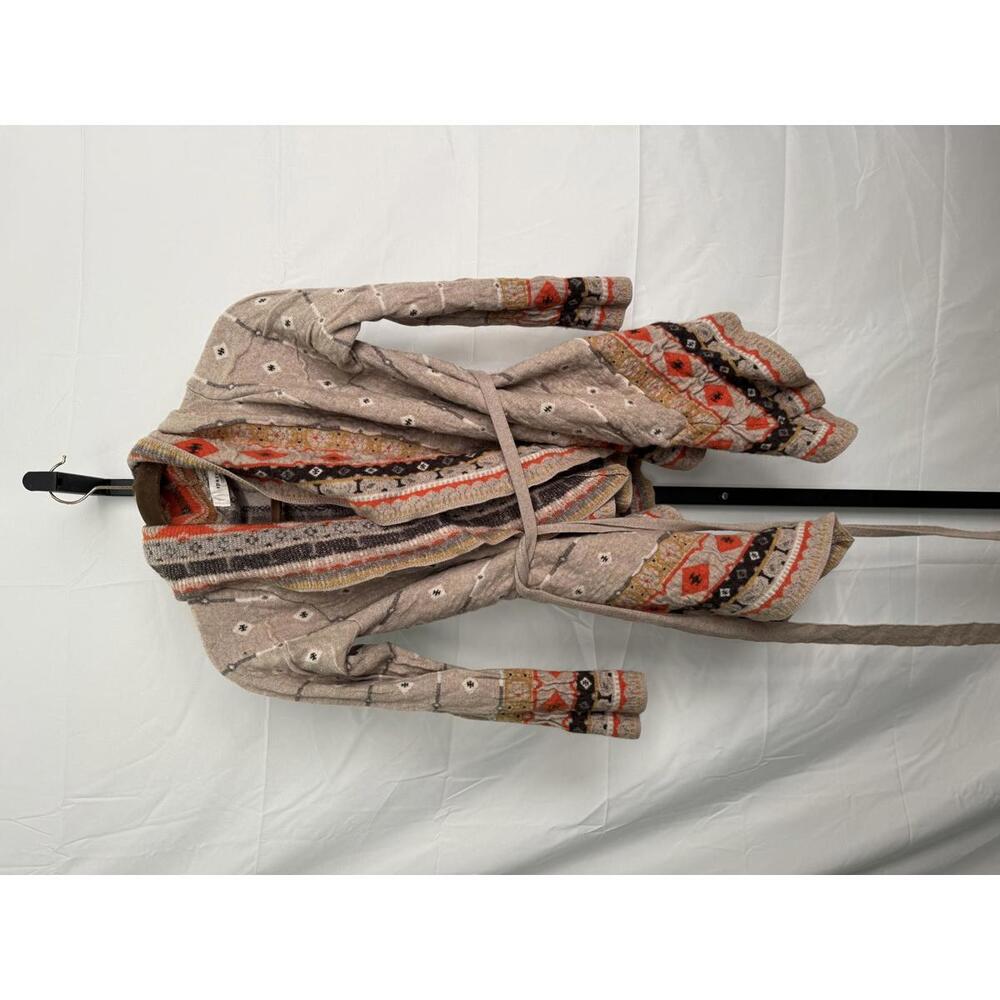 Sparrow Beige and Orange Patterned Cardigan